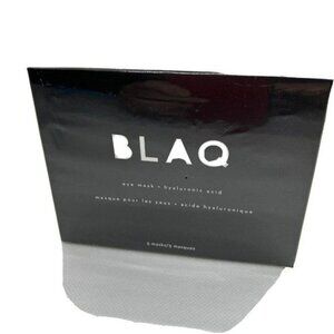 BLAQ Womens Eye Mask Hyaluronic Acid De-puff Detox Activated Charcoal 5 masks Ne